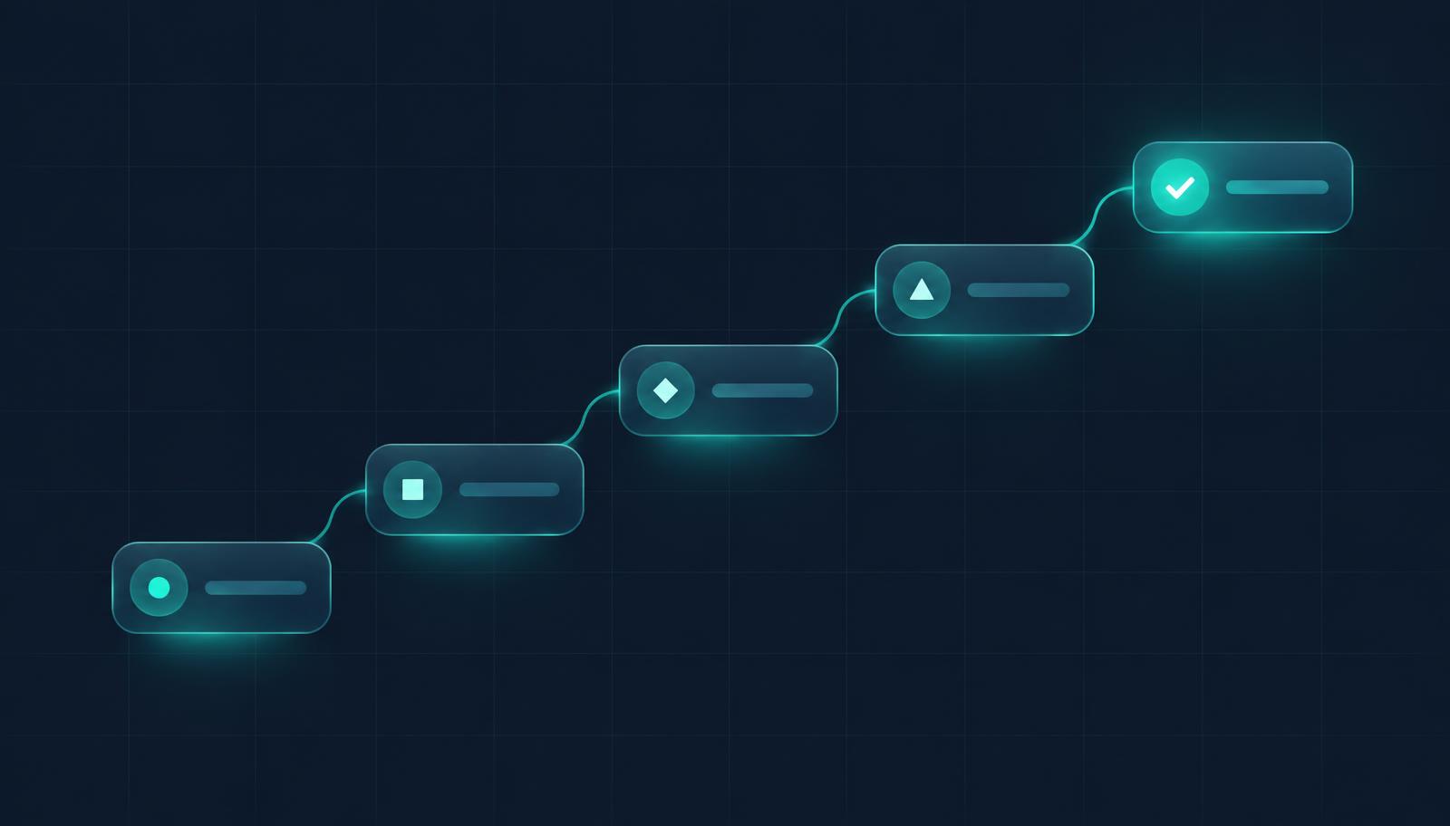 Five ascending steps ending in a check mark